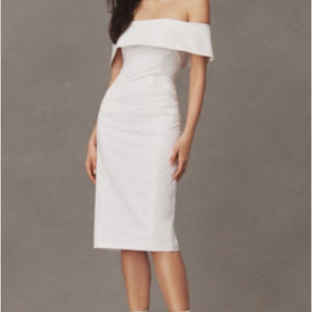 BHLDN INGRID OFF-THE-SHOULDER MIDI DRESS